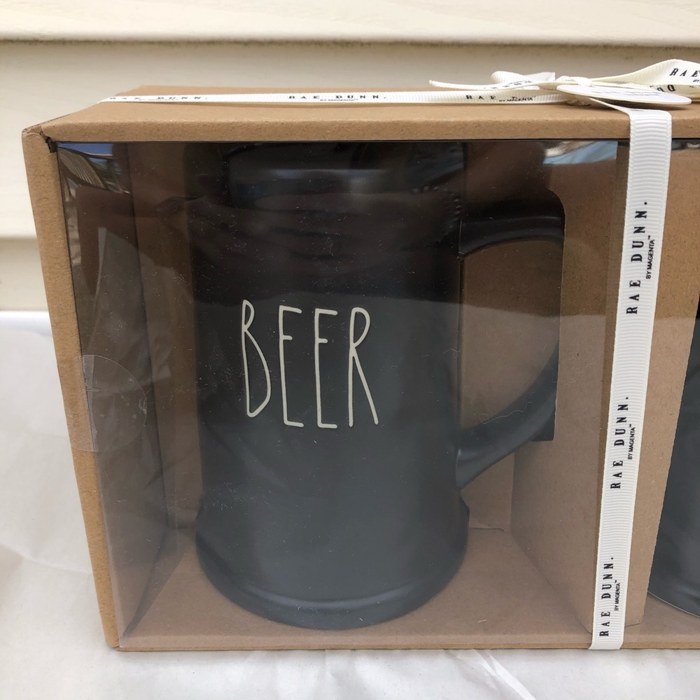 New Rae Dunn “BEER” & “SUDS” black mugs - Picture 2 of 5